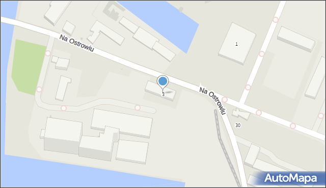 Gdańsk, Na Ostrowiu, 3, mapa Gdańska
