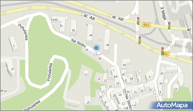 Gdańsk, Na Stoku, 3b, mapa Gdańska