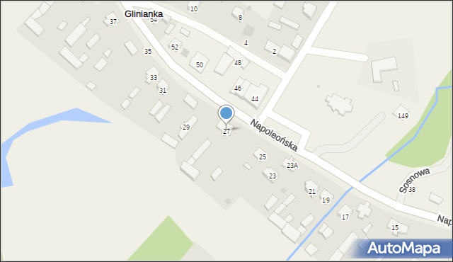 Glinianka, Napoleońska, 27, mapa Glinianka