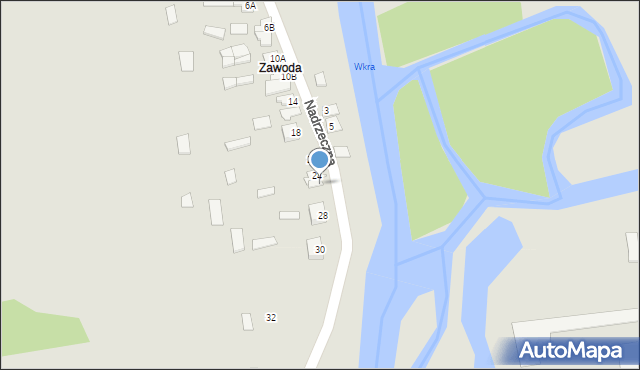 Glinojeck, Nadrzeczna, 26, mapa Glinojeck