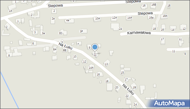 Gliwice, Na Łuku, 11, mapa Gliwic