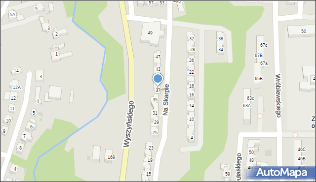 Gorzów Wielkopolski, Na Skarpie, 37, mapa Gorzów Wielkopolski