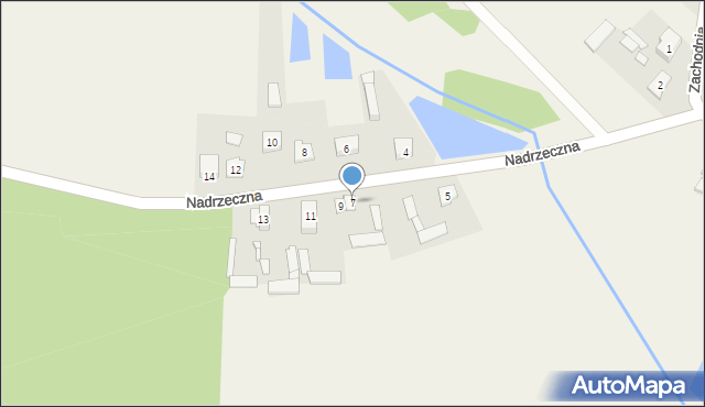 Grębków, Nadrzeczna, 7, mapa Grębków