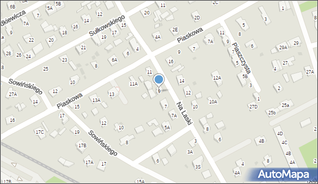 Grodzisk Mazowiecki, Na Laski, 9, mapa Grodzisk Mazowiecki