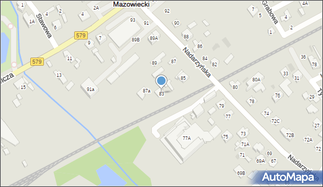 Grodzisk Mazowiecki, Nadarzyńska, 83, mapa Grodzisk Mazowiecki