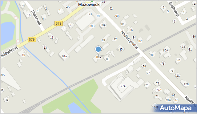 Grodzisk Mazowiecki, Nadarzyńska, 87a, mapa Grodzisk Mazowiecki