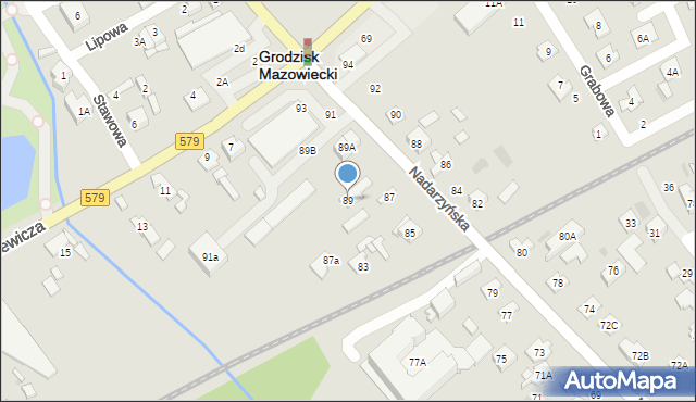 Grodzisk Mazowiecki, Nadarzyńska, 89, mapa Grodzisk Mazowiecki