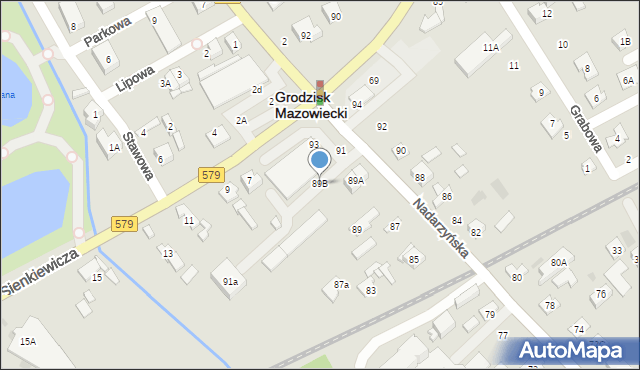 Grodzisk Mazowiecki, Nadarzyńska, 89B, mapa Grodzisk Mazowiecki
