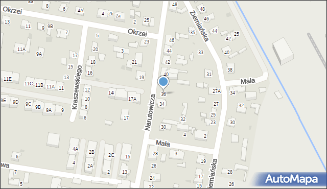 Grodzisk Mazowiecki, Narutowicza Gabriela, 36, mapa Grodzisk Mazowiecki