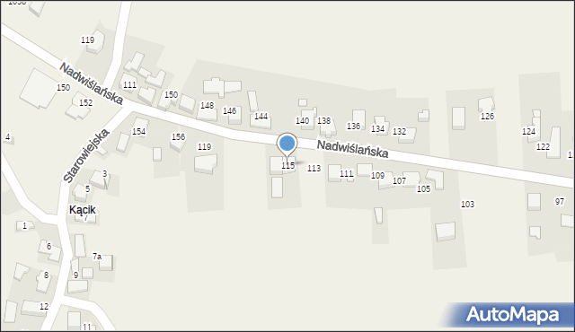 Gromiec, Nadwiślańska, 115, mapa Gromiec