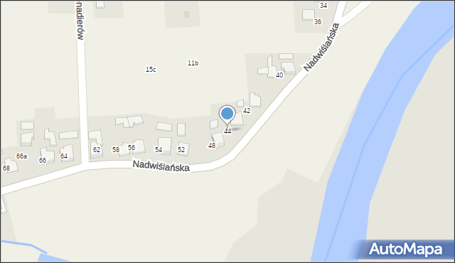 Gromiec, Nadwiślańska, 44, mapa Gromiec