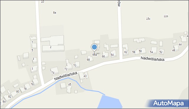 Gromiec, Nadwiślańska, 66a, mapa Gromiec