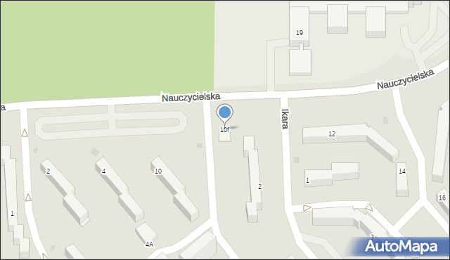 Grudziądz, Nauczycielska, 10f, mapa Grudziądza