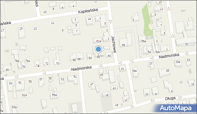 Grzybowo, Nadmorska, 62, mapa Grzybowo