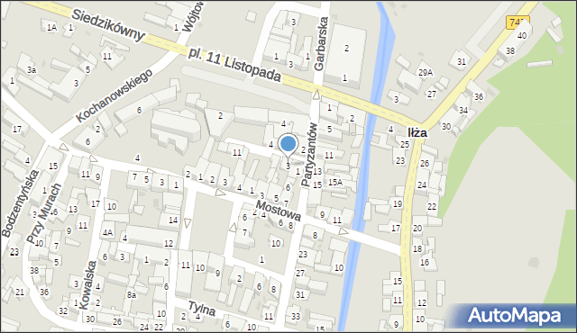 Iłża, Na Probostwo, 3, mapa Iłża