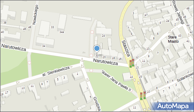 Inowrocław, Narutowicza Gabriela, prezydenta, 22, mapa Inowrocławia
