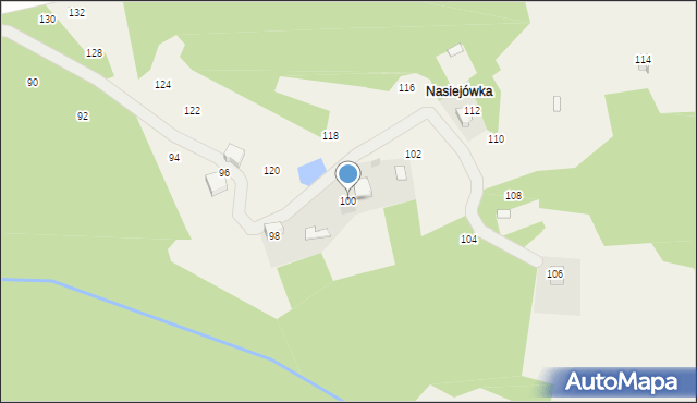 Izdebnik, Nad Stawami, 100, mapa Izdebnik