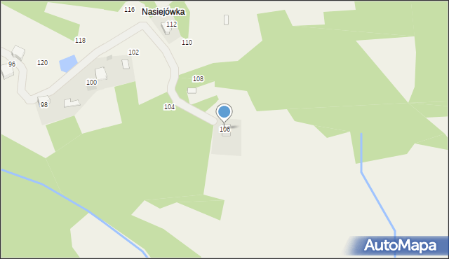 Izdebnik, Nad Stawami, 106, mapa Izdebnik