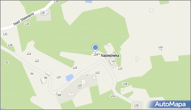 Izdebnik, Nad Stawami, 116, mapa Izdebnik