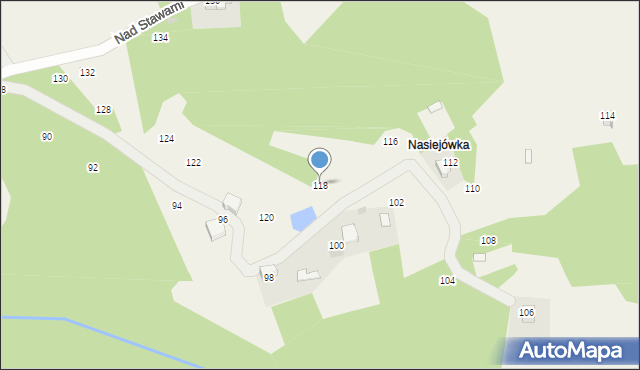 Izdebnik, Nad Stawami, 118, mapa Izdebnik