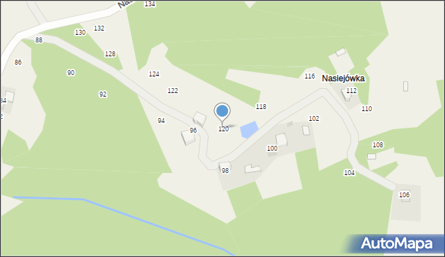 Izdebnik, Nad Stawami, 120, mapa Izdebnik