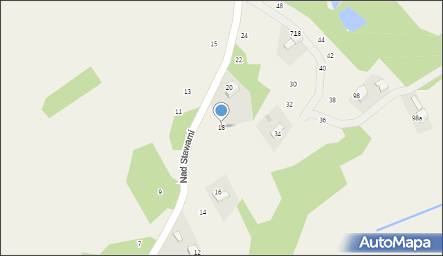 Izdebnik, Nad Stawami, 18, mapa Izdebnik