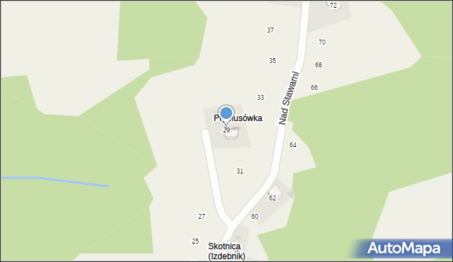 Izdebnik, Nad Stawami, 29, mapa Izdebnik