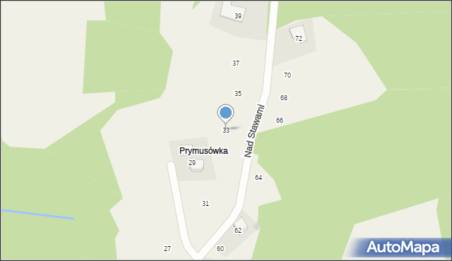 Izdebnik, Nad Stawami, 33, mapa Izdebnik