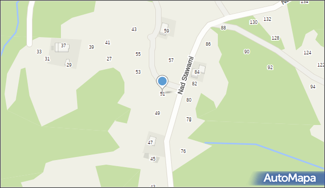 Izdebnik, Nad Stawami, 51, mapa Izdebnik