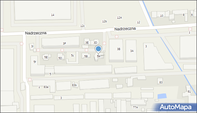 Jabłonowo, Nadrzeczna, 5A, mapa Jabłonowo