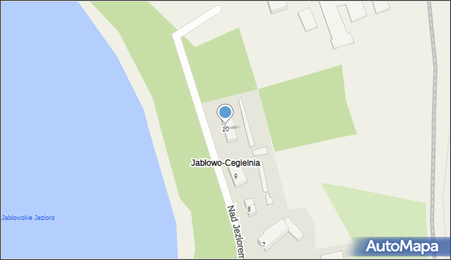 Jabłowo, Nad Jeziorem, 10, mapa Jabłowo