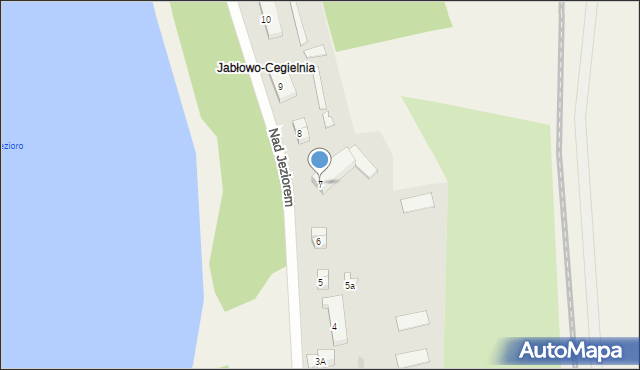 Jabłowo, Nad Jeziorem, 7, mapa Jabłowo