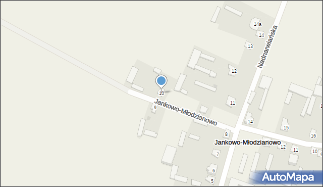 Jankowo-Młodzianowo, Nadnarwiańska, 10, mapa Jankowo-Młodzianowo
