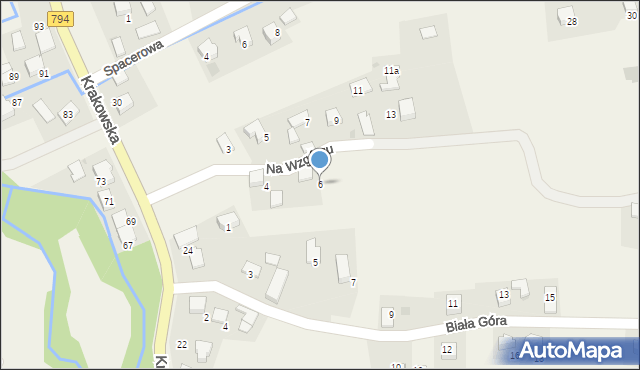 Januszowice, Na Wzgórzu, 6, mapa Januszowice