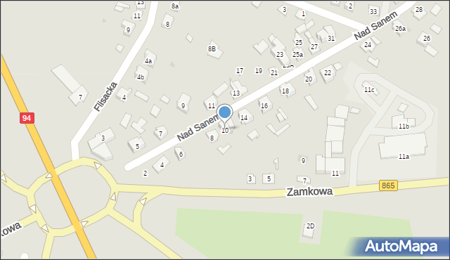 Jarosław, Nad Sanem, 10, mapa Jarosławia