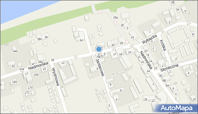 Jarosławiec, Nadmorska, 5a, mapa Jarosławiec