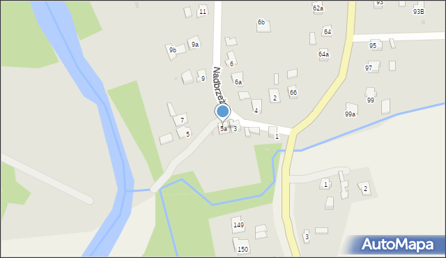 Jasło, Nadbrzeżna, 5a, mapa Jasła