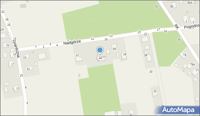 Jastkowice, Nadgórze, 14, mapa Jastkowice