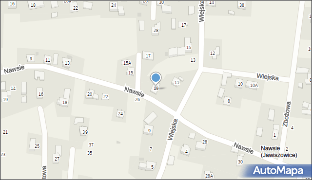 Jawiszowice, Nawsie, 19, mapa Jawiszowice