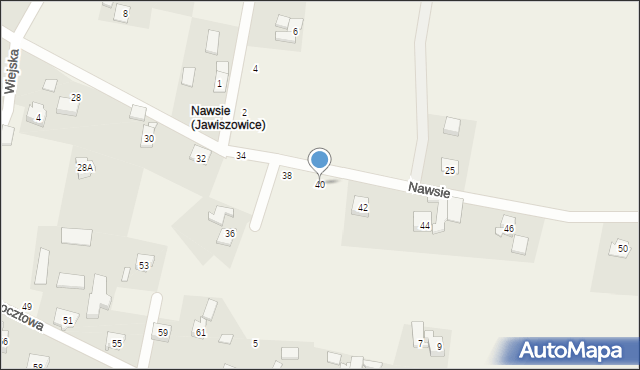 Jawiszowice, Nawsie, 40, mapa Jawiszowice