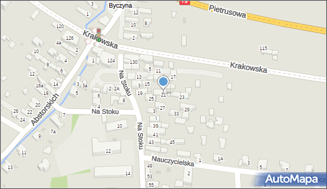 Jaworzno, Na Stoku, 21, mapa Jaworzno