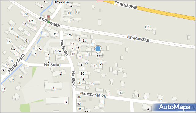 Jaworzno, Na Stoku, 23, mapa Jaworzno