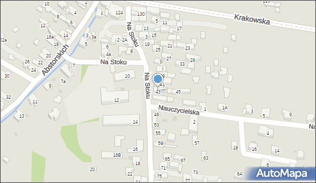 Jaworzno, Na Stoku, 43, mapa Jaworzno