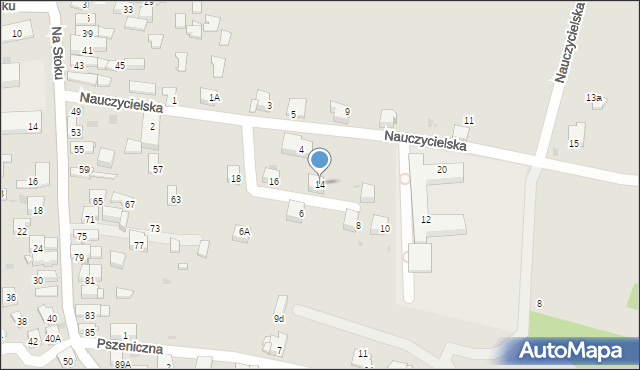 Jaworzno, Nauczycielska, 14, mapa Jaworzno