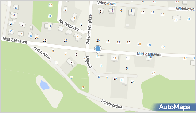 Jerzykowo, Nad Zalewem, 11, mapa Jerzykowo