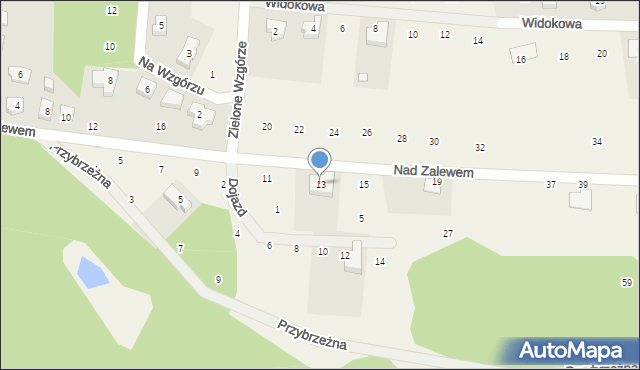 Jerzykowo, Nad Zalewem, 13, mapa Jerzykowo