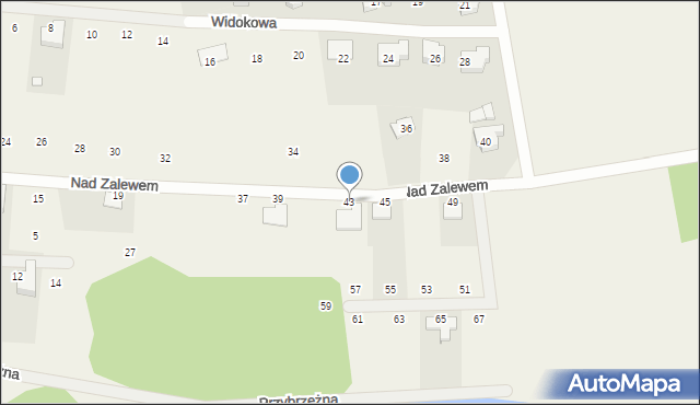Jerzykowo, Nad Zalewem, 43, mapa Jerzykowo
