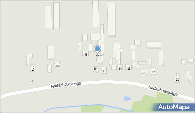 Jeżów, Nadachowskiego Adama, płk., 36, mapa Jeżów