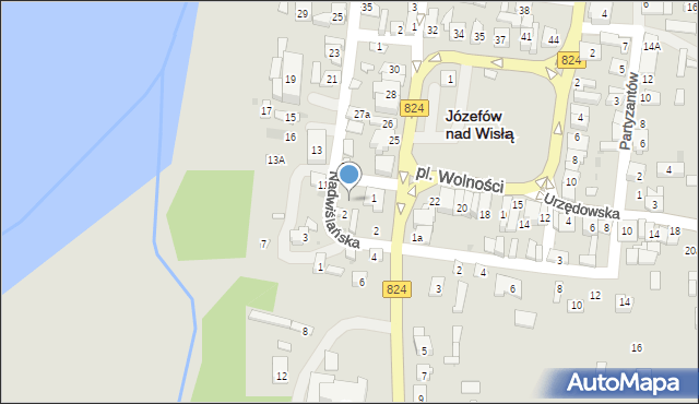 Józefów nad Wisłą, Nadwiślańska, 4A, mapa Józefów nad Wisłą