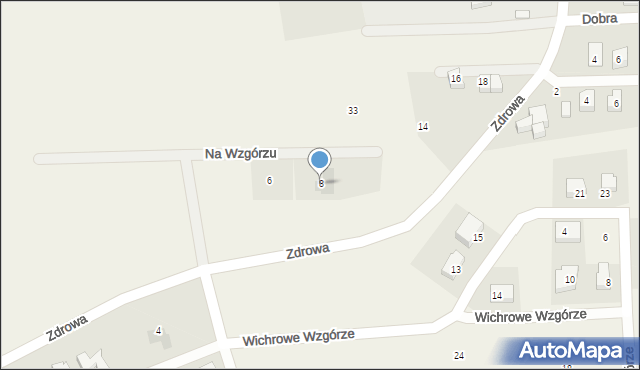 Juszkowo, Na Wzgórzu, 8, mapa Juszkowo